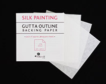 Backing paper for gutta outlines