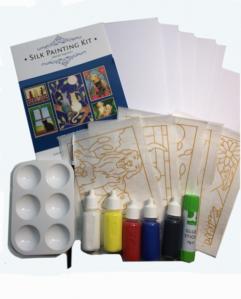 Silk Painting Card Making Kit - Cats and Dogs