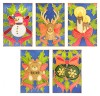 Pack of 5 Gutta outlines with Aperture Cards - Snowman pack